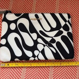 Black and White Geometric Pouch by POEMET